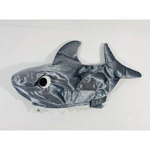 Toms Toy Silver Gray Shark Plush Hat Big Eyes Teeth Stuffed Sea Great White Fun